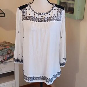 Knox Rose Peasant Blouse. Bohemian, Peasant